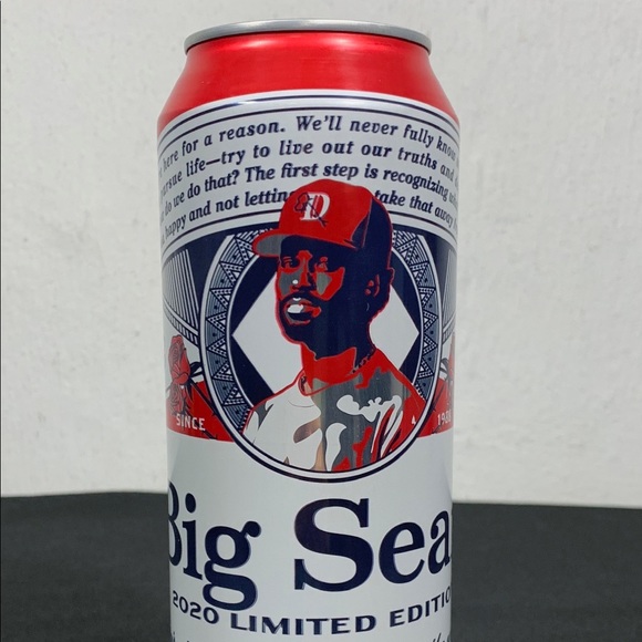 Big Sean 2020 Limited Edition Detroit 2 x Budweiser Empty Can w/ Poster - Picture 3 of 11
